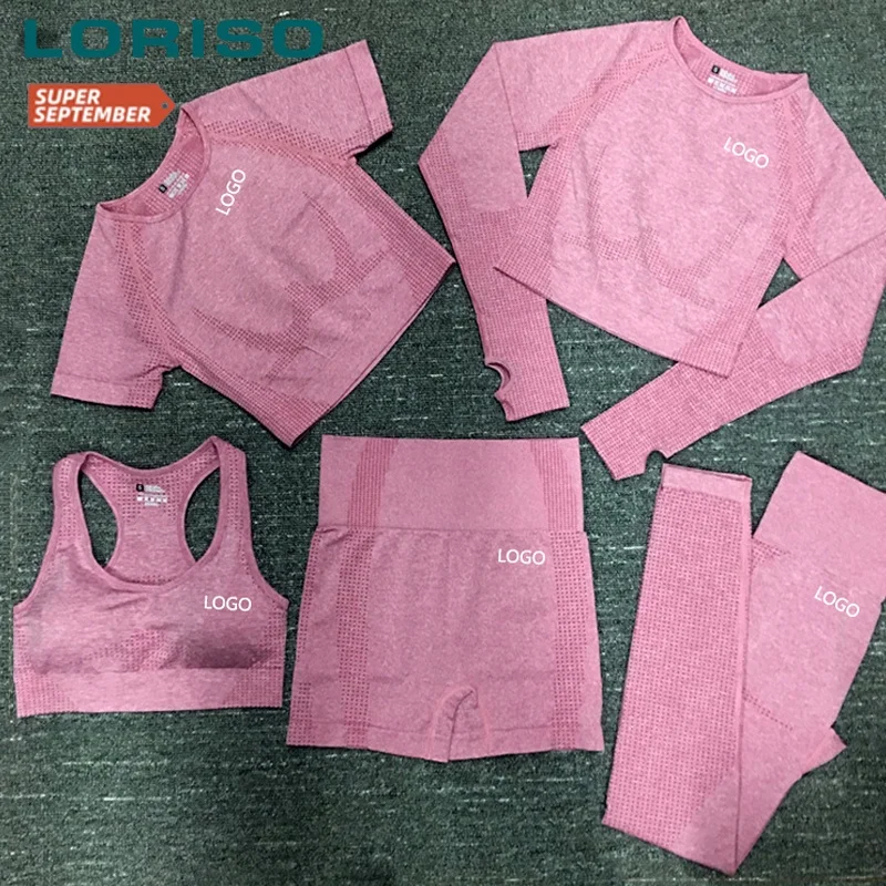 5 piece women sportswear active fitness suit workout sport wear gym clothing short long sleeve crop top seamless 5 pcs yoga set, Multicolor optional
5 piece women sportswear active fitness suit workout sport wear gym clothing short long sleeve crop top seamless 5 pcs yoga set, Multicolor optional