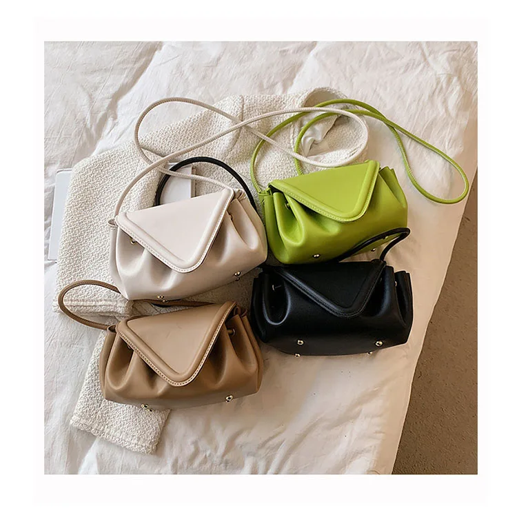 Small Ladies Ruched Triangle Flap Shoulder Messenger Bags 2021 Simple Pleated Women Clutch Hand Bags Purses and Handbags Ladies
Small Ladies Ruched Triangle Flap Shoulder Messenger Bags 2021 Simple Pleated Women Clutch Hand Bags Purses and Handbags Ladies