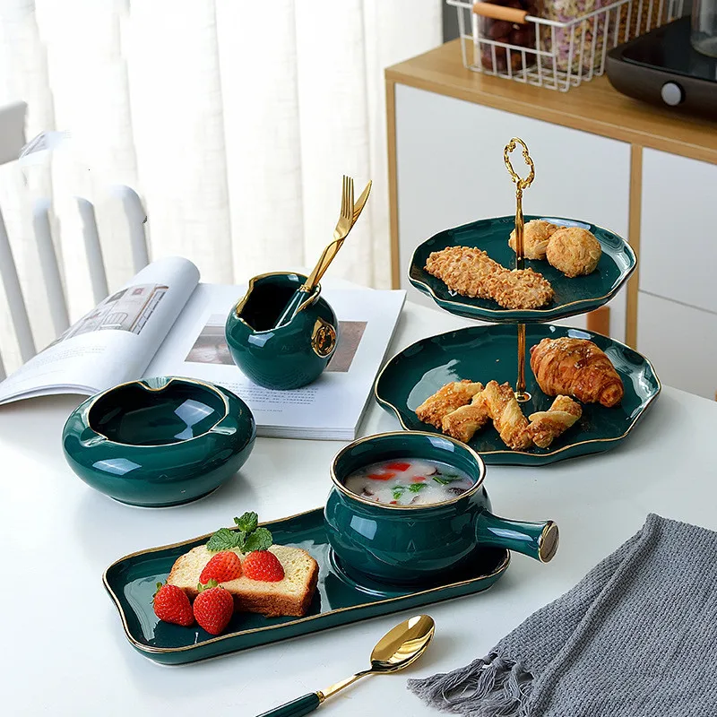 Nordic breakfast tableware cute two-layer plate handle dishes set creative breakfast plate dinnerware sets luxury porcelain, Pink
Nordic breakfast tableware cute two-layer plate handle dishes set creative breakfast plate dinnerware sets luxury porcelain, Pink