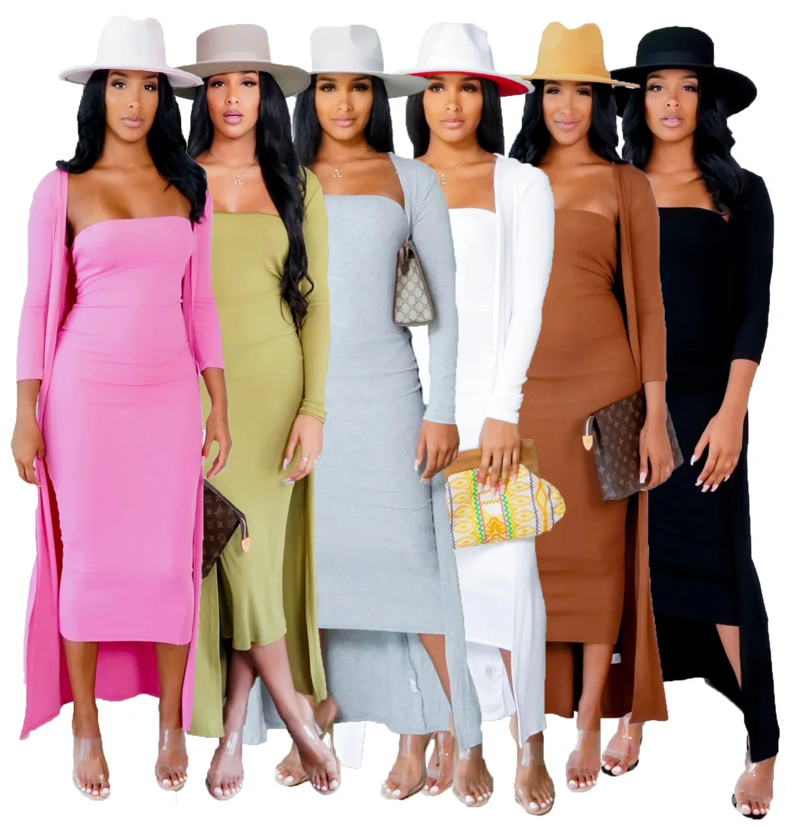 Wholesale Ladies Fashion evening dresses 2 Piece Sets Woman casual long sleeve evening dresses, Picture shows
Wholesale Ladies Fashion evening dresses 2 Piece Sets Woman casual long sleeve evening dresses, Picture shows