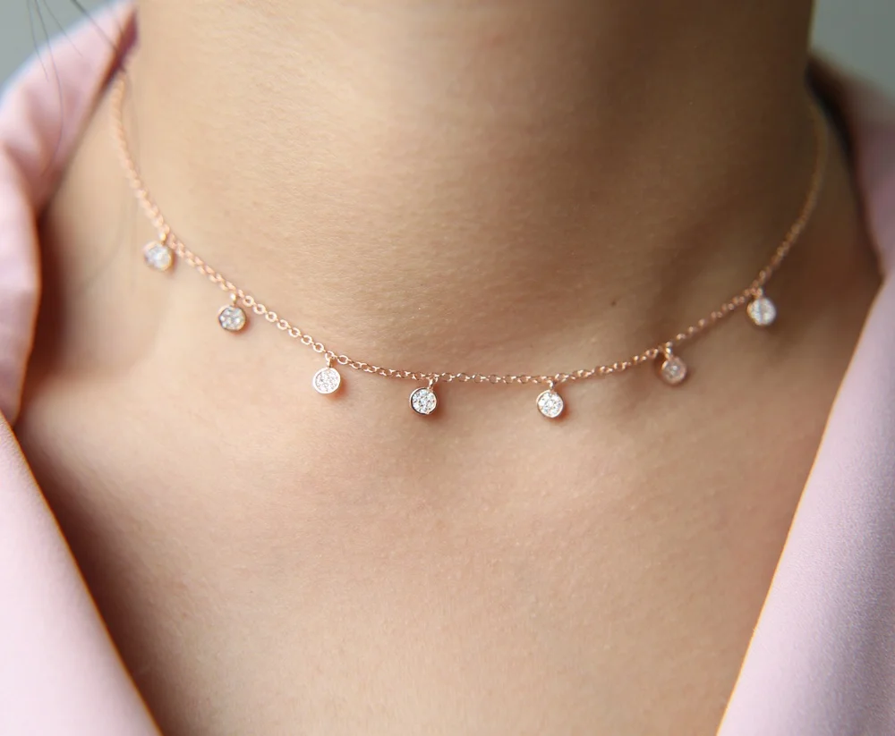 luxury micro pave cz round charms 925 sterling silver fine women girls tassel necklace
luxury micro pave cz round charms 925 sterling silver fine women girls tassel necklace