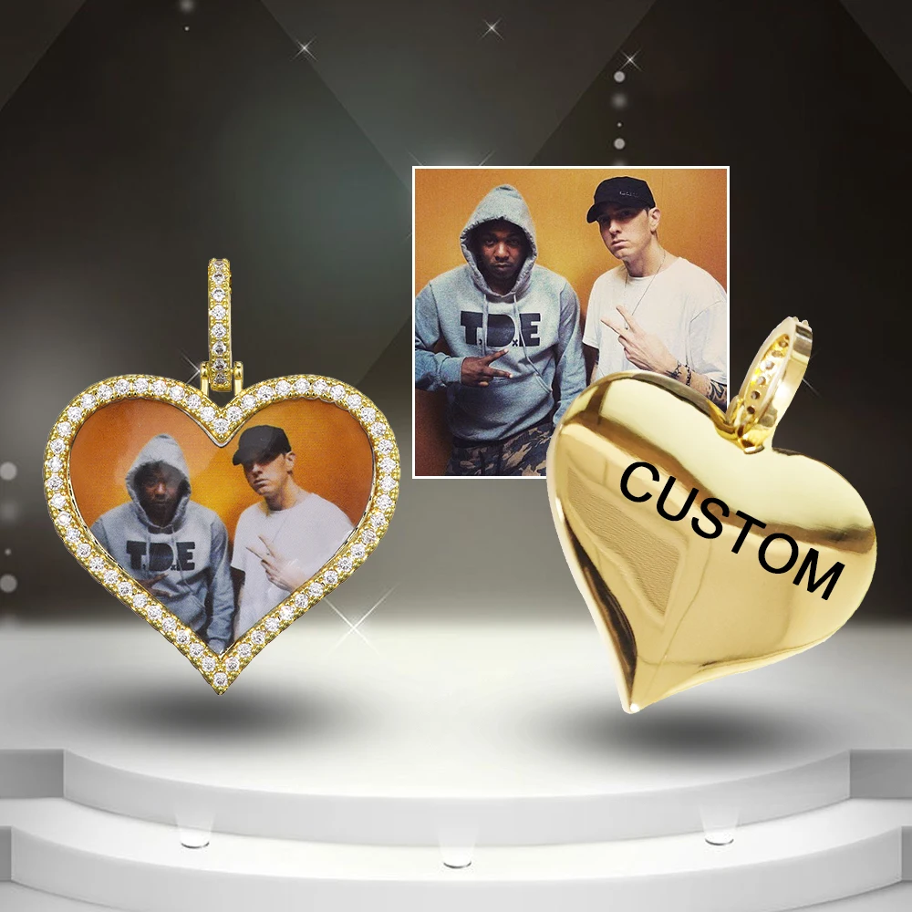 Custom Hip Hop Jewelry Personalized Picture Pendant Necklace Memory Iced Out Heart Photo Pendant Necklace For Women Accessories
Custom Hip Hop Jewelry Personalized Picture Pendant Necklace Memory Iced Out Heart Photo Pendant Necklace For Women Accessories