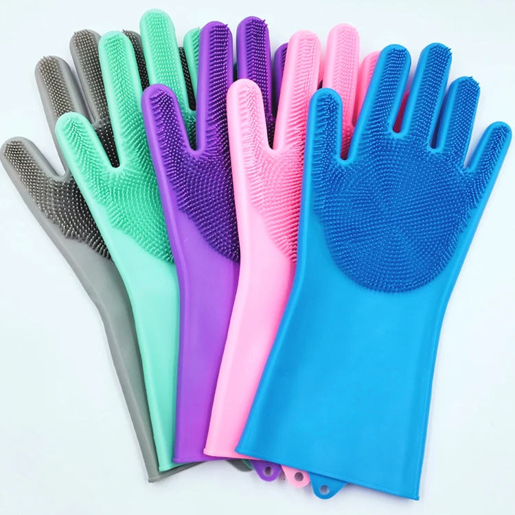 amazon hot selling Pair of Kitchen Bathroom Car Reusable Silicone Dishwashing Gloves
amazon hot selling Pair of Kitchen Bathroom Car Reusable Silicone Dishwashing Gloves