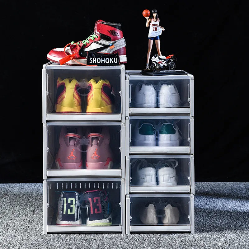 Plastic shoe storage box Air Jordan shoe box Home Decor Racks Modern Foldable Jordan Shoe Storage Box Stackable Organizer
Plastic shoe storage box Air Jordan shoe box Home Decor Racks Modern Foldable Jordan Shoe Storage Box Stackable Organizer