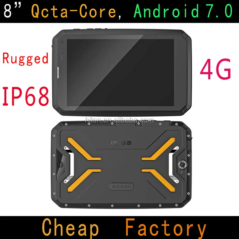 IP68 Waterproof Military 4G Ruggedized Android Tablet 8 Inch NFC ...