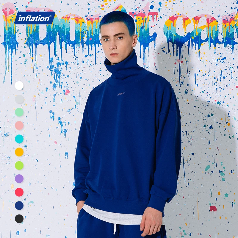 Wholesale Blank Crewneck Sweatshirt Men Vintage Streetwear Oversized Cotton Turtleneck Plain Sweatshirts, 11 colors
Wholesale Blank Crewneck Sweatshirt Men Vintage Streetwear Oversized Cotton Turtleneck Plain Sweatshirts, 11 colors