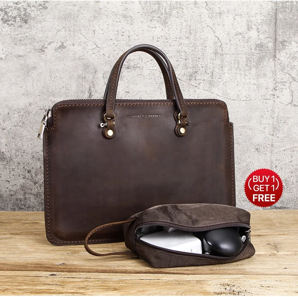 SIKAI wholesale brand new popular genuine cow leather large capacity briefcase 13" 13.3" laptop bag office computer bag
SIKAI wholesale brand new popular genuine cow leather large capacity briefcase 13" 13.3" laptop bag office computer bag
