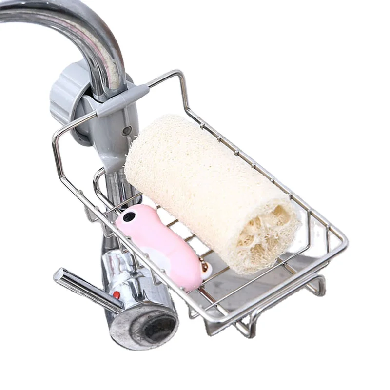 Stainless steel tap rack rag leaching rack Home kitchen without punching sink storage rack