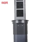 Motorised Pop Up Sockets Extension Lead with 2 USB for Desktop Home Kitchen and Office