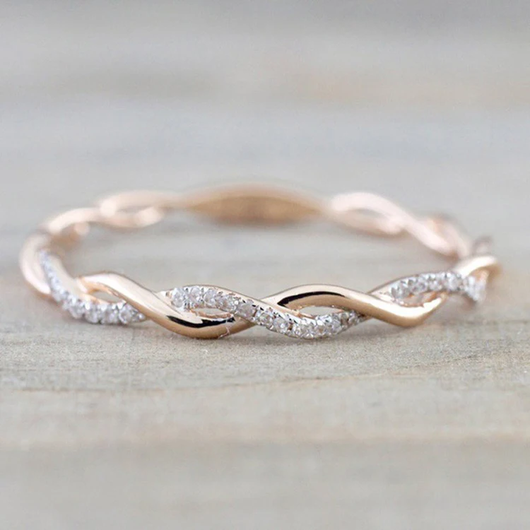 Wholesale twist ring silver platinum 18K gold micro paved clear zircon ring engament wedding rings for girls woman, Optional as picture,or customized
Wholesale twist ring silver platinum 18K gold micro paved clear zircon ring engament wedding rings for girls woman, Optional as picture,or customized