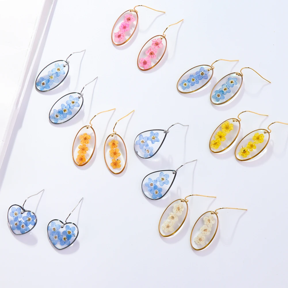 2022 Women New Arrival Resin 4 Colors Forget Me Not Real Dry Press Flowers Gold Hook Earrings
2022 Women New Arrival Resin 4 Colors Forget Me Not Real Dry Press Flowers Gold Hook Earrings
