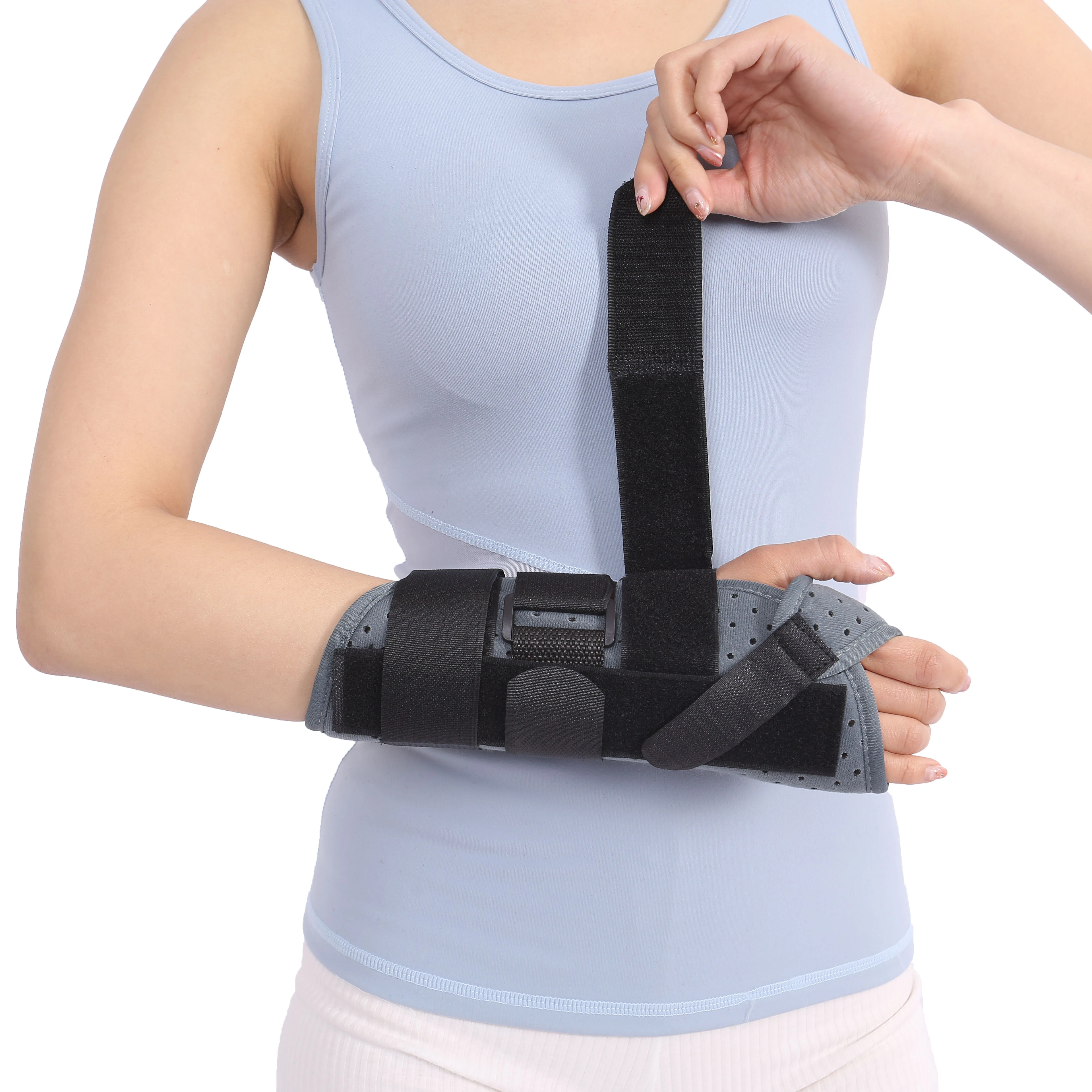 Adjustable Wrist Splint Fitted Wrist Support Breathable broken finger splint brace hand wrist support, Black
Adjustable Wrist Splint Fitted Wrist Support Breathable broken finger splint brace hand wrist support, Black