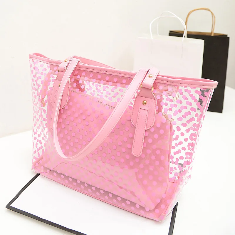 Promotional dot adies pink zippered tote handbags large beach bag transparent jelly pvc tote bag, Green, blue, cream-white, pink, taro purple
Promotional dot adies pink zippered tote handbags large beach bag transparent jelly pvc tote bag, Green, blue, cream-white, pink, taro purple