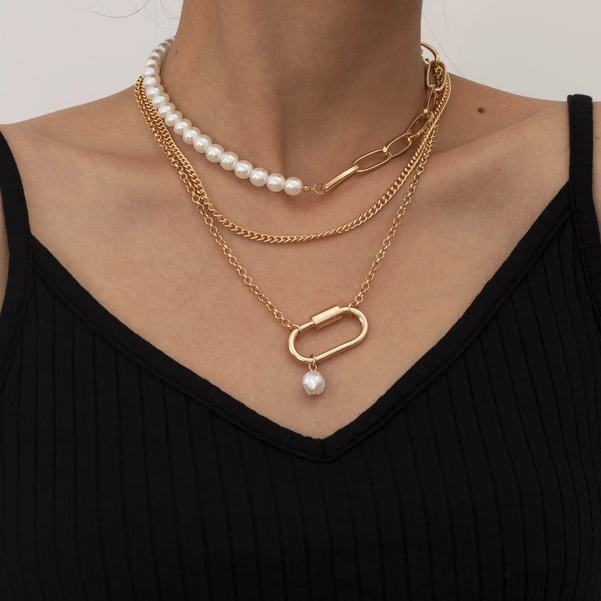 OUYE 2021 fashion imitation multi layer pearl necklace luxurious pearl jewelry wholesale wedding necklace pearl for women, Color
OUYE 2021 fashion imitation multi layer pearl necklace luxurious pearl jewelry wholesale wedding necklace pearl for women, Color