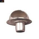 Round Bull Nosed Stainless Steel wall air vent with insectscreen