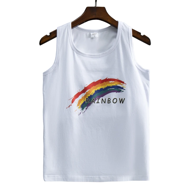 Factory Direct Price Women Rainbow Pattern Sleeveless Vest Gym Tank Top With 3 Rows Buckle Inside, Option
Factory Direct Price Women Rainbow Pattern Sleeveless Vest Gym Tank Top With 3 Rows Buckle Inside, Option