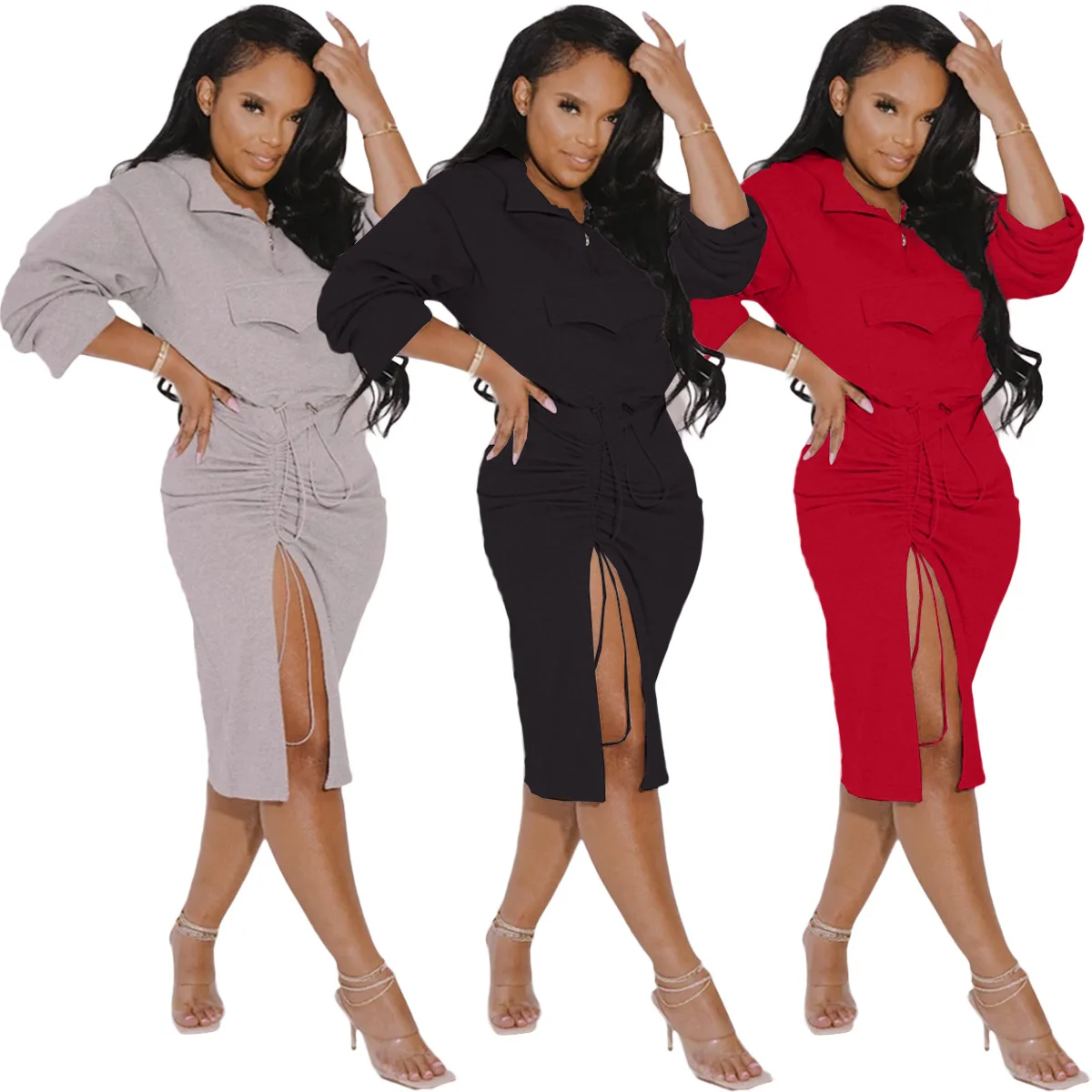 Elegant Autumn Women Drawstring Solid Skirt Set Fashion Hooded Pleated Two Piece Split Skirt Set Matching Outfits, Picture color
Elegant Autumn Women Drawstring Solid Skirt Set Fashion Hooded Pleated Two Piece Split Skirt Set Matching Outfits, Picture color
