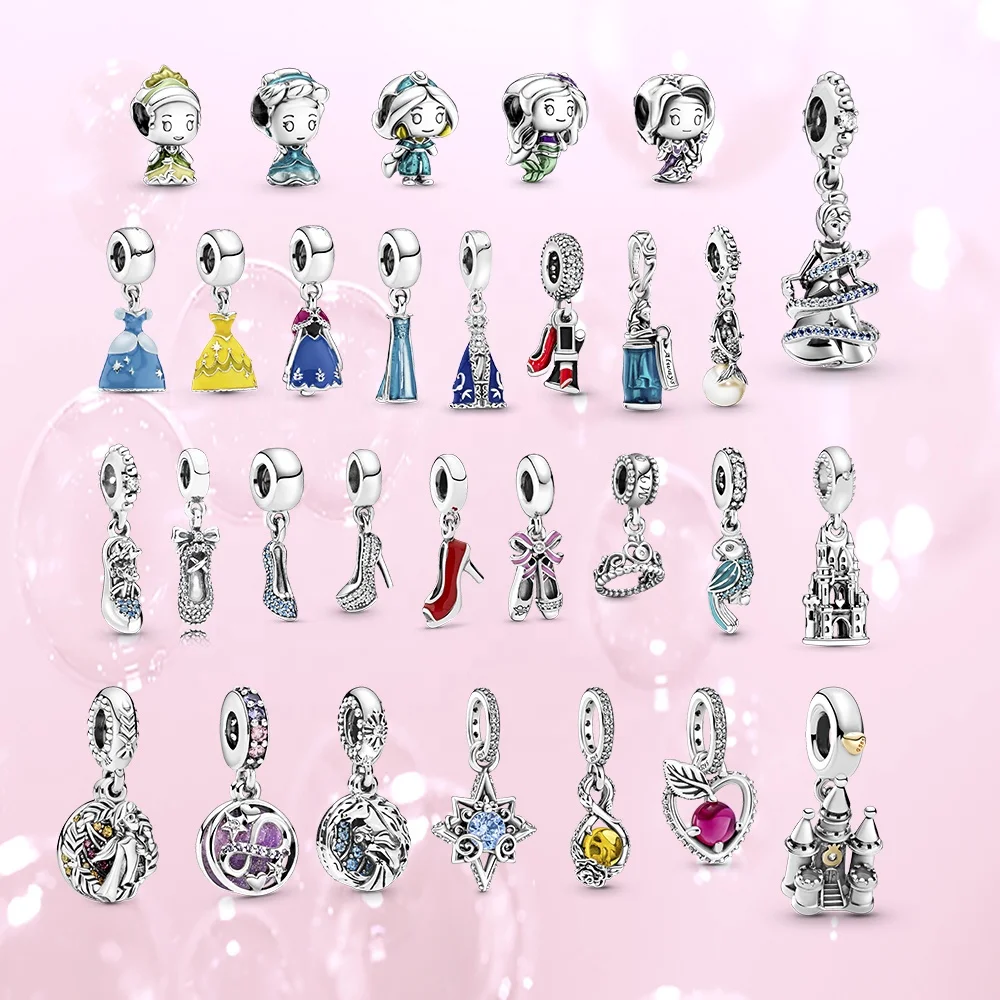 wholesale 925 sterling silver jewelry original logo princess series pendant princess dress beaded for women DIY charm bracelet, Multicolor
wholesale 925 sterling silver jewelry original logo princess series pendant princess dress beaded for women DIY charm bracelet, Multicolor