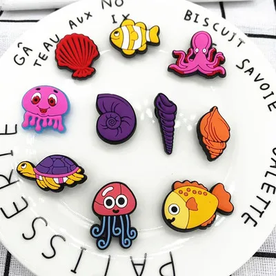 Cartoon marine animals octopus jellyfish shellsAccessories PVC Shoe Charms for Girls Kids Gift, As picture
Cartoon marine animals octopus jellyfish shellsAccessories PVC Shoe Charms for Girls Kids Gift, As picture