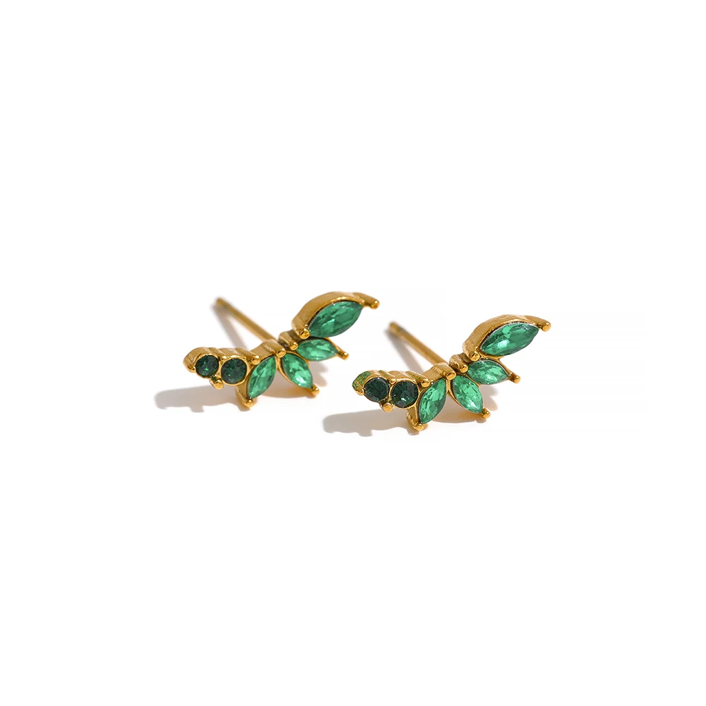 JINYOU 299 Exquisite White Green Cubic Zirconia Stainless Steel Chic Flower Stud Earrings 18k Gold Color Fashion Jewelry Women
JINYOU 299 Exquisite White Green Cubic Zirconia Stainless Steel Chic Flower Stud Earrings 18k Gold Color Fashion Jewelry Women