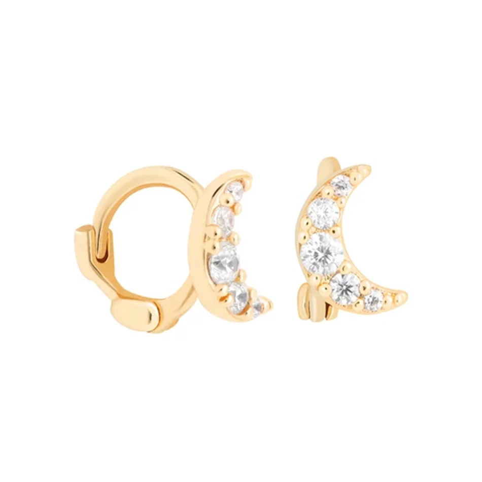 2020 fashion gift 18k gold plated popular jewelry classical 925 sterling silver moon hoop earings for women 
2020 fashion gift 18k gold plated popular jewelry classical 925 sterling silver moon hoop earings for women