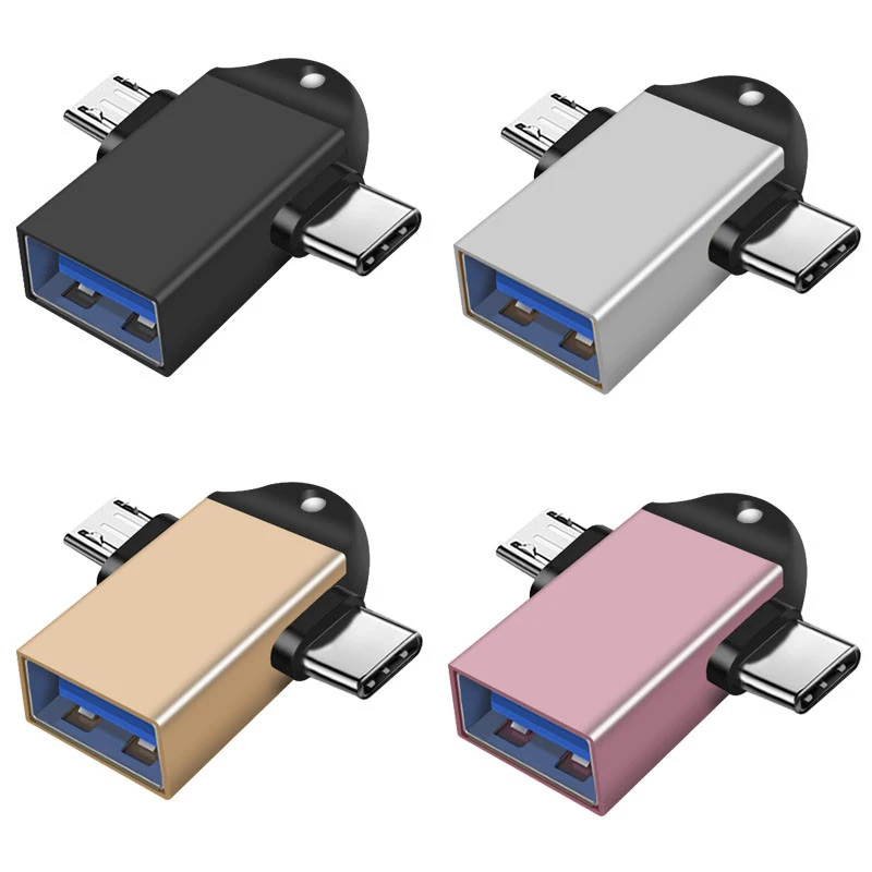 2-in-1 Type-C Micro USB OTG Adapter For Android/Huawei USB 3.1 Data Transmit Converters For Tablet Hard Disk Drive Phone
2-in-1 Type-C Micro USB OTG Adapter For Android/Huawei USB 3.1 Data Transmit Converters For Tablet Hard Disk Drive Phone