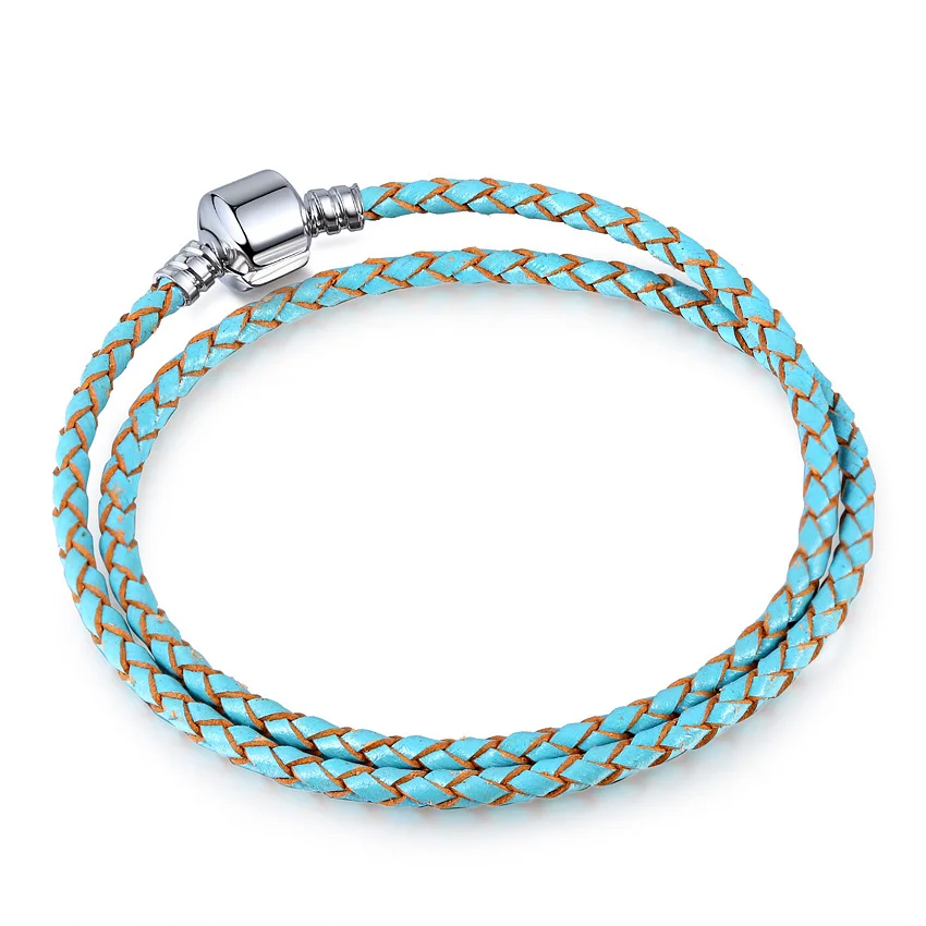 DIY leather rope 3mm leather bracelets with copper buckle head double loop leather rope European bead bracelet
DIY leather rope 3mm leather bracelets with copper buckle head double loop leather rope European bead bracelet