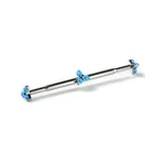 ASTM F136 Titanium internally threaded opal flower Industrial Barbell body piercing