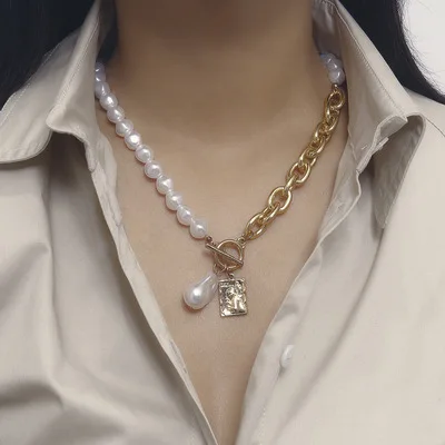 New Arrival Good Quality Fashion Temperament Profiled Pearl Chain Splicing Collar Simple Angel Chain Necklace Jewlery Women
New Arrival Good Quality Fashion Temperament Profiled Pearl Chain Splicing Collar Simple Angel Chain Necklace Jewlery Women