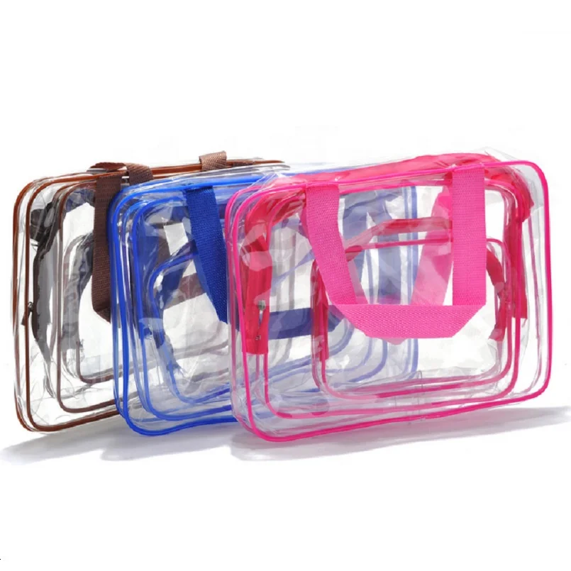 Factory direct three-piece environmental protection PVC transparent waterproof cosmetic bag
Factory direct three-piece environmental protection PVC transparent waterproof cosmetic bag