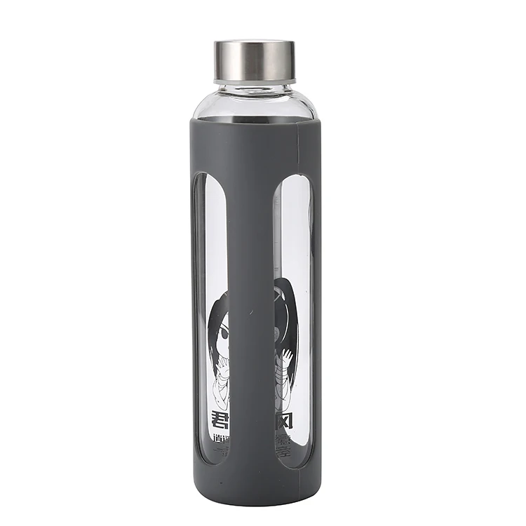 Mikenda BPA Free Protective Silicone Reusable Glass Water Bottle with Silicone Sleeve
Mikenda BPA Free Protective Silicone Reusable Glass Water Bottle with Silicone Sleeve