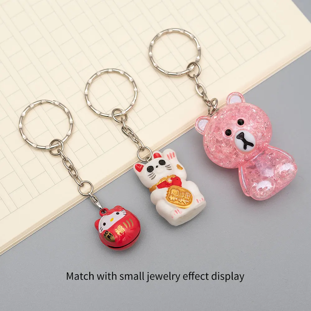 key ring hang four-section chain 25mm car keychains giveaway