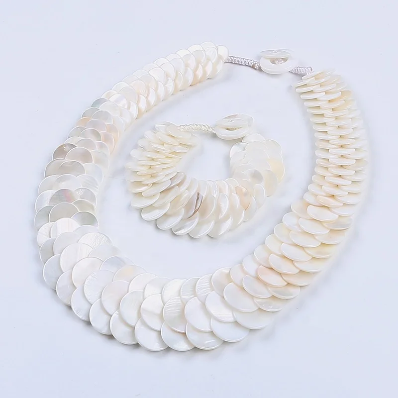 Natural multi color fish scale shell necklace bracelet fashion statement shell jewelry set, Multicolor
Natural multi color fish scale shell necklace bracelet fashion statement shell jewelry set, Multicolor
