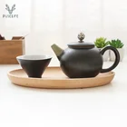 Hot Sale creative household Tableware Beech Wood Tea Plate