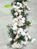 GNW FLW1707007 Hot sale white and green flowers garlands for indian weddings flower wall