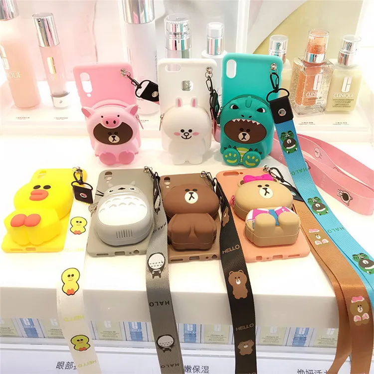 For Xiaomi Mi 9t Redmi Note8 Note9 pro 8 9A Bear Duck KT Cute Cartoon Wallet Case Silicone Back Cover Phone Case With Lanyard
For Xiaomi Mi 9t Redmi Note8 Note9 pro 8 9A Bear Duck KT Cute Cartoon Wallet Case Silicone Back Cover Phone Case With Lanyard