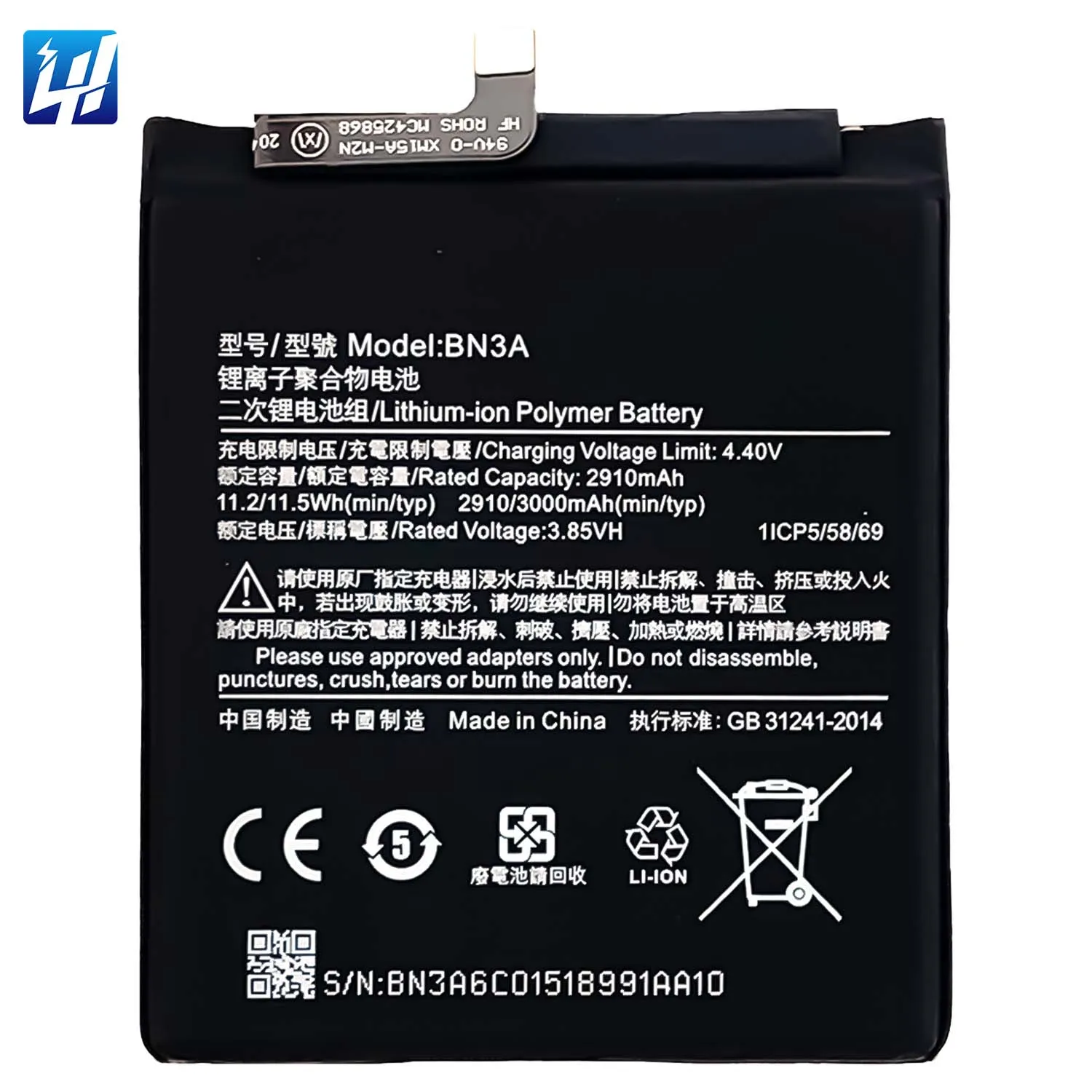 100% Original Phone Battery BN3A for Xiaomi Redmi Go 3000mAh High Quality Replacement Battery
100% Original Phone Battery BN3A for Xiaomi Redmi Go 3000mAh High Quality Replacement Battery