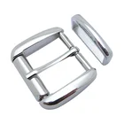 European western style nickel-free shiny silver plated polished roller belt buckle loop set for strap