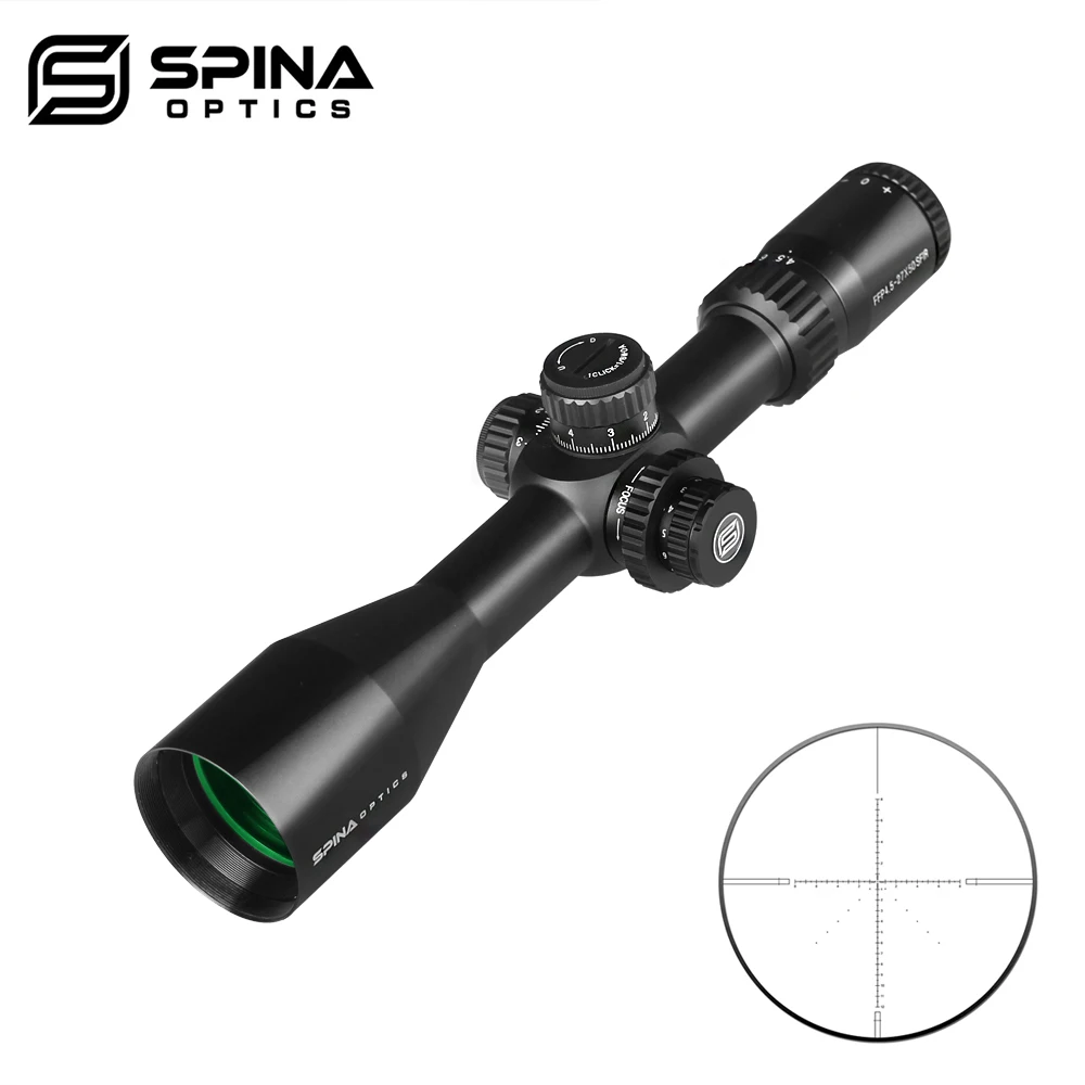 SPINA OPTICS FFP 4.5-27x50 first focal plane air riflescope gun tactical hunting shooting with Free Mounts
SPINA OPTICS FFP 4.5-27x50 first focal plane air riflescope gun tactical hunting shooting with Free Mounts