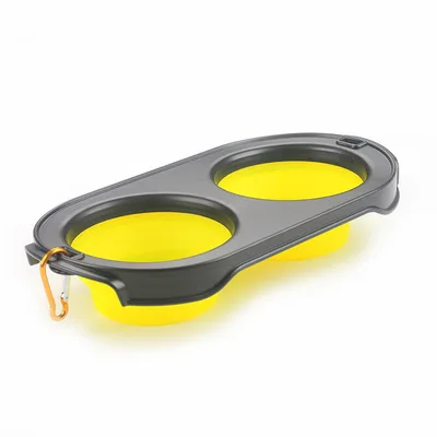 Easy clean collapsible silicone pet bowl pet double bowl dog Dual-purpose bowl, Yellow red blue orange
Easy clean collapsible silicone pet bowl pet double bowl dog Dual-purpose bowl, Yellow red blue orange