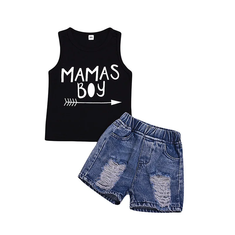 Summer Outfits Wholesale Children Boutique Kids Clothes Sets Cotton T Shirt and denim shorts Boy Clothes Sets
Summer Outfits Wholesale Children Boutique Kids Clothes Sets Cotton T Shirt and denim shorts Boy Clothes Sets