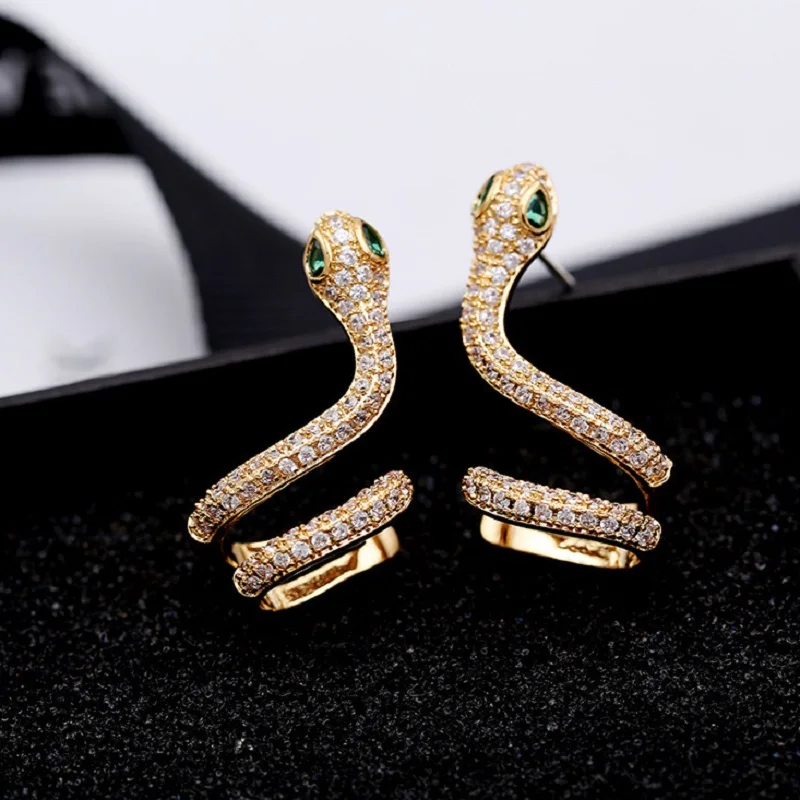 Gold plated stud ear rings earrings women brass snake earrings clip on ear rings for ladies
Gold plated stud ear rings earrings women brass snake earrings clip on ear rings for ladies