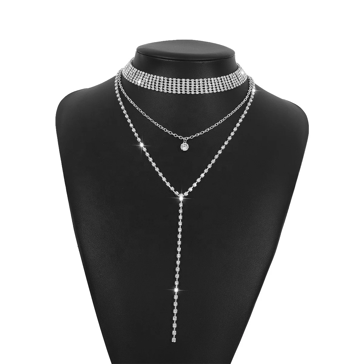 New fashion alloy multi-layer necklace long full rhinestone claw chain personalized jewelry
New fashion alloy multi-layer necklace long full rhinestone claw chain personalized jewelry