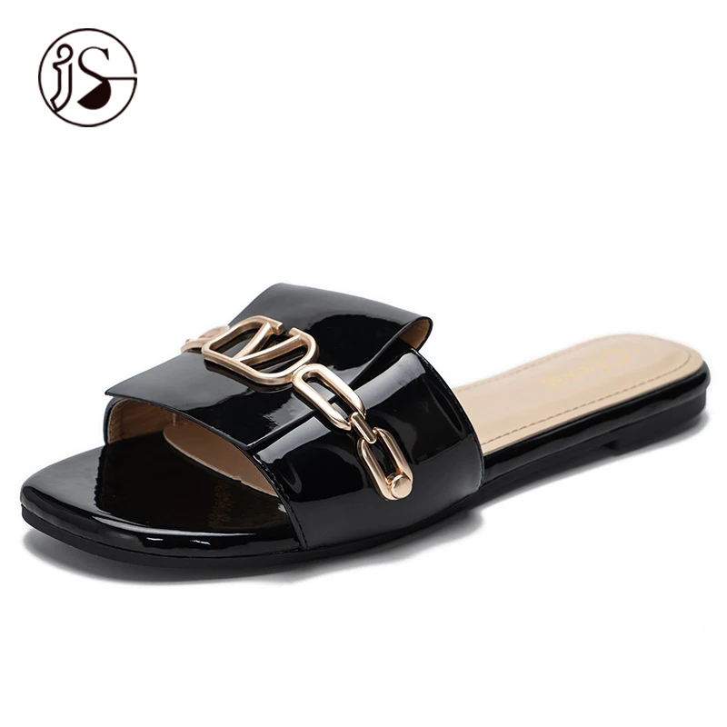 Custom 2021 new women shoes fashion metal button women slippers casual light weight women sandals, Picture
Custom 2021 new women shoes fashion metal button women slippers casual light weight women sandals, Picture