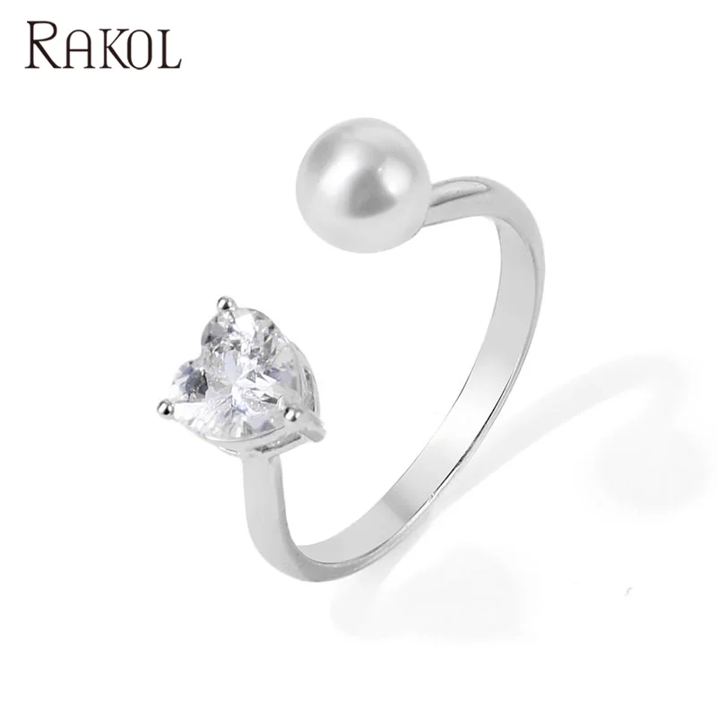 RAKOL RP2237 925 Genuine Silver Mother of Pearl and Pear Shape Clear Ring Rhodium Plated Diamond Ring, As picture
RAKOL RP2237 925 Genuine Silver Mother of Pearl and Pear Shape Clear Ring Rhodium Plated Diamond Ring, As picture