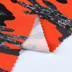 Camouflage pattern polyester spandex knitting double sided dty printed brush fabric