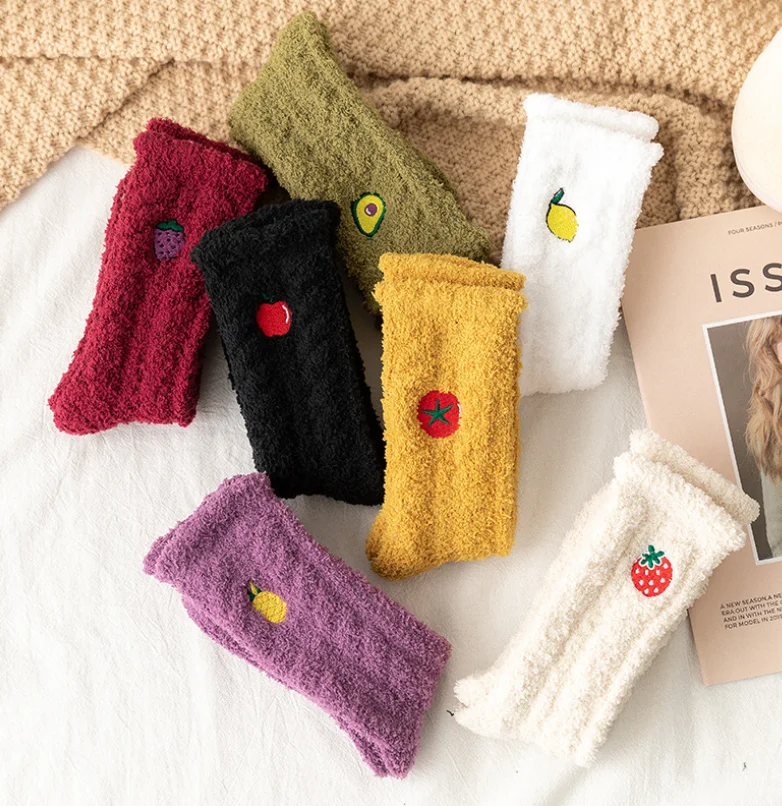 Fuzzy Sock for Women Super Soft Avocado Comfort Cute Fruit Embroidery Thick Sleep Home Floor Thermal Lemon Winter Fluffy Socks, As picture shows
Fuzzy Sock for Women Super Soft Avocado Comfort Cute Fruit Embroidery Thick Sleep Home Floor Thermal Lemon Winter Fluffy Socks, As picture shows