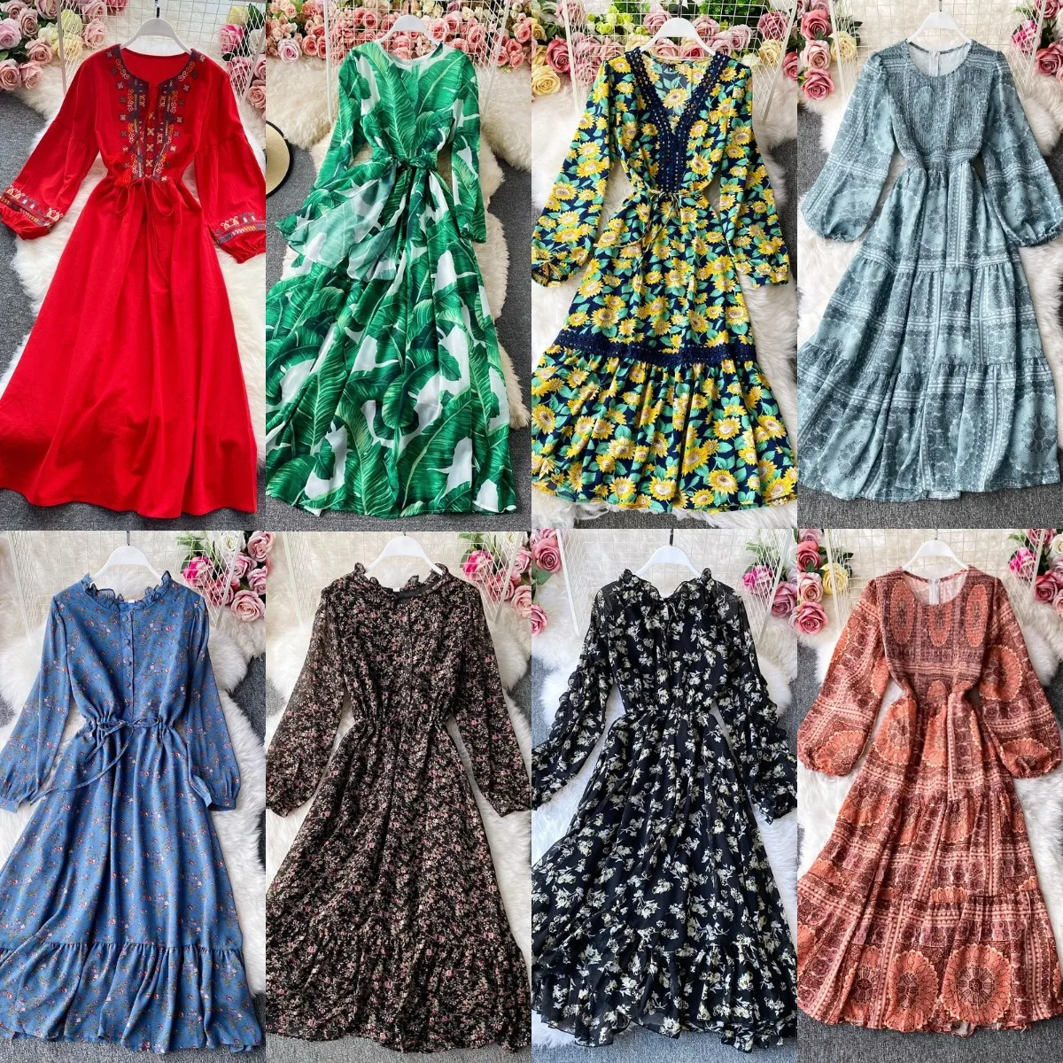 2021 Cross-border America and Africa printed skirt summer sexy summer swing dress
2021 Cross-border America and Africa printed skirt summer sexy summer swing dress