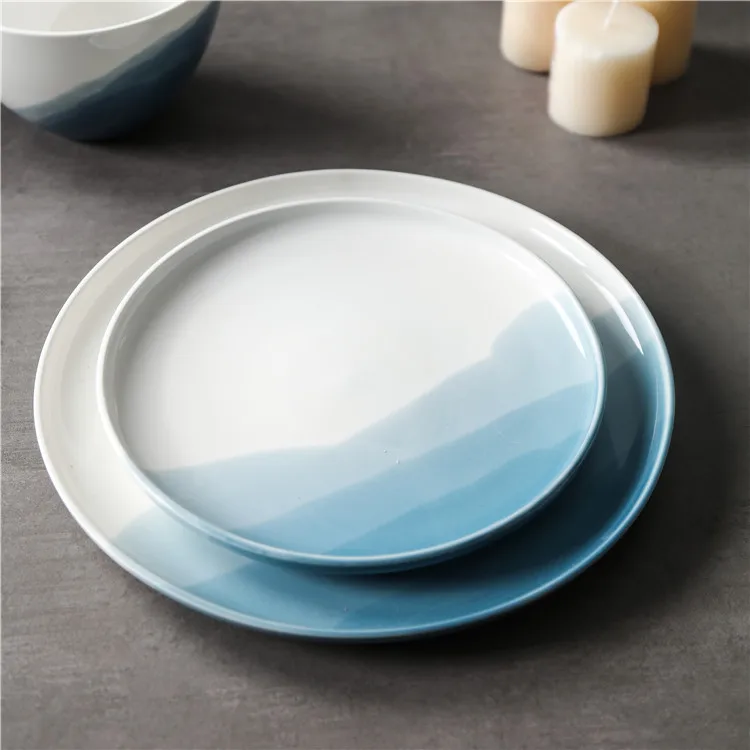 Round cheap price ombre design make your own custom logo home goods tableware porcelain dinner plates for restaurant
Round cheap price ombre design make your own custom logo home goods tableware porcelain dinner plates for restaurant