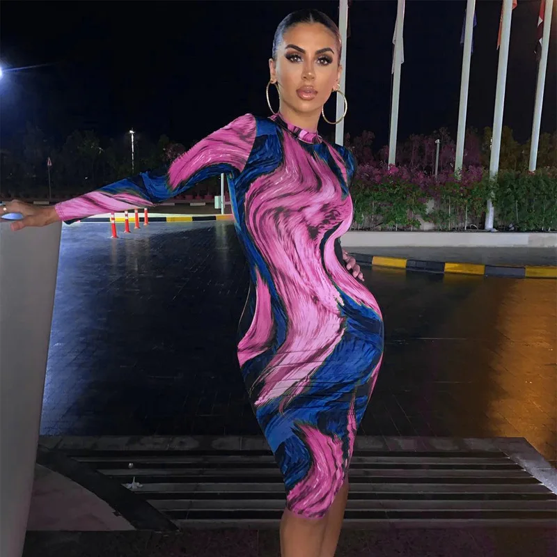 2021 long sleeve print bodycon sexy dress women party elegant slim Christmas club outfits, Black
2021 long sleeve print bodycon sexy dress women party elegant slim Christmas club outfits, Black